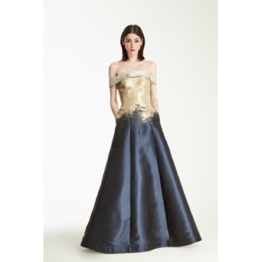 ✔️#42 BNWT PARK 108 GOWN #M408 Elegant Off-Shoulder Gown $1,400